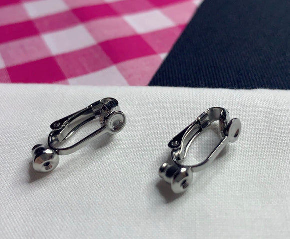 Clip on earrings converters (1 pair)