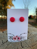 Pink Fabic studs