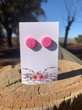 Collective Pink Polymer Clay Stud #2
