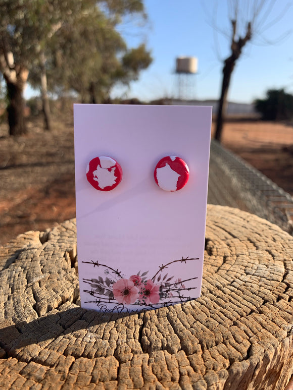 Raspberry Patch Polymer Clay - Studs