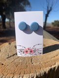 Denim Textured Polymer Clay Pressed Stud