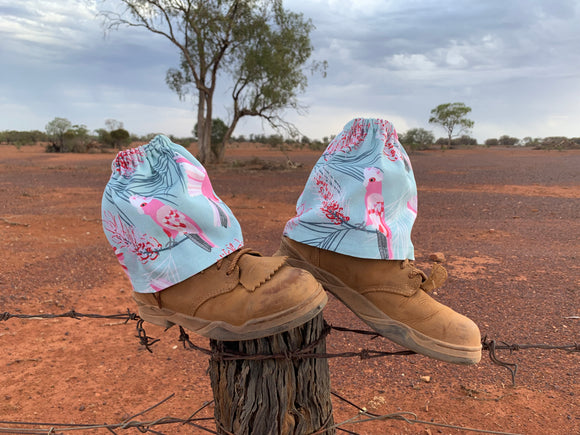 Flamin Galah Light Blue Sock Protector